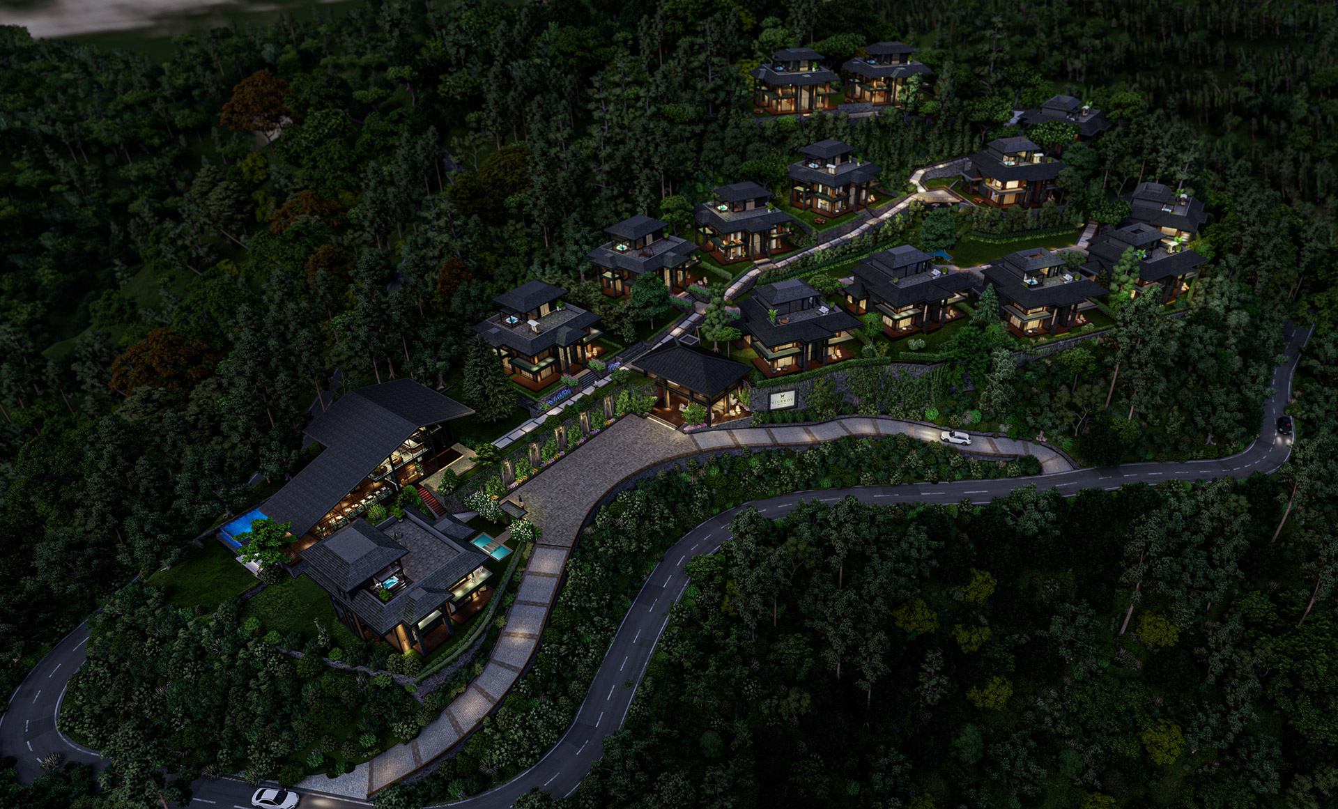 the viceroy estate night scene